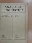 Analecta Linguistica 1978/1-2. [antikvár]