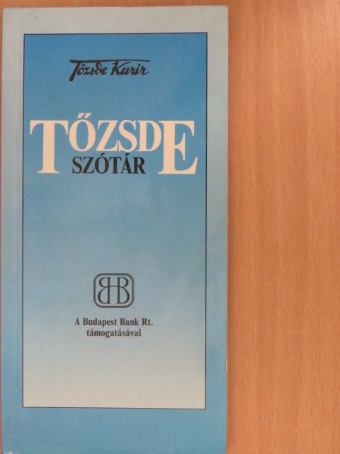 Tőzsde szótár [antikvár]