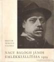 NÉMETH LAJOS - Nagy Balogh János emlékkiállítása 1959 [antikvár]