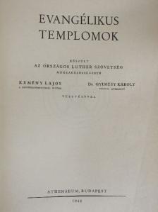 D. báró Radvánszky Albert - Evangélikus templomok [antikvár]