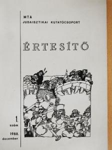 MTA Judaisztikai kutatócsoport Értesítő 1988. december [antikvár]