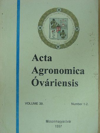 Cenkvári É. - Acta Agronomica Óváriensis Volume 39. Number 1-2. [antikvár]