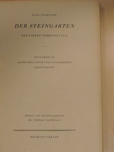 Karl Foerster - Der Steingarten der sieben Jahreszeiten [antikvár]