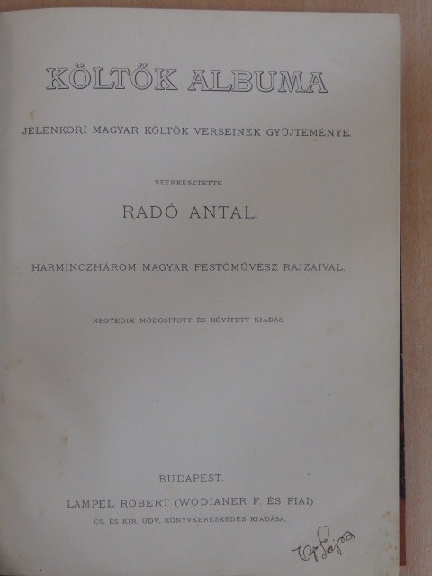 Endrődi Sándor - Költők albuma [antikvár]