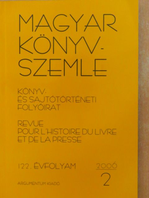 Balázs Attila - Magyar Könyvszemle 2006/2. [antikvár]