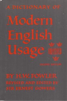 H. W. FOWLER - A Dictionary of Modern English Usage [antikvár]