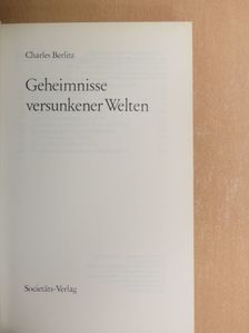 Charles Berlitz - Geheimnisse versunkener Welten [antikvár]