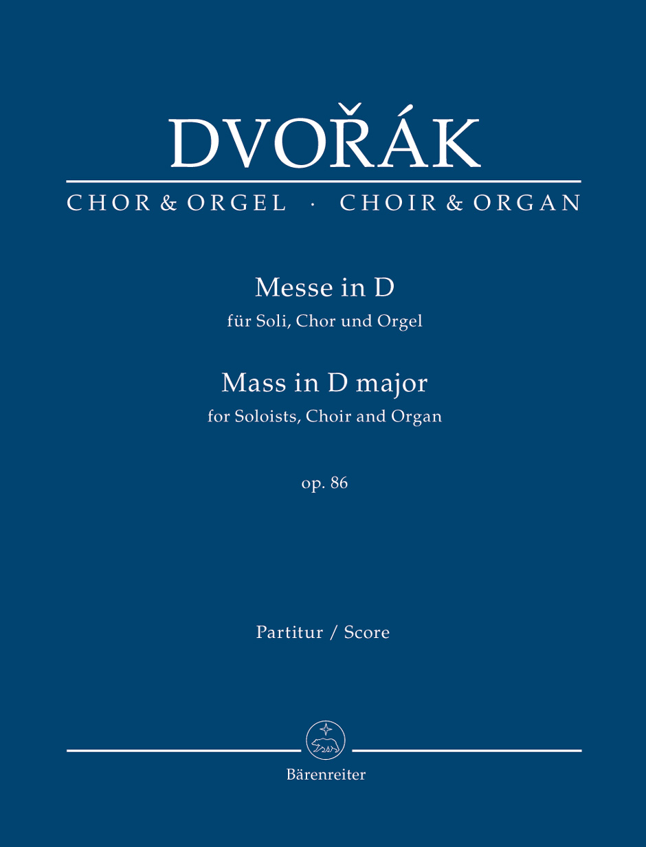 DVORAK - MESSE IN D FÜR SOLI, CHOR UND ORGEL OP.86 PARTITUR URTEXT