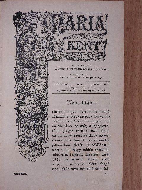 Ackermann Kálmán - Mária Kert 1915. január-december [antikvár]