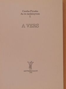 Csorba Piroska - A vers [antikvár]