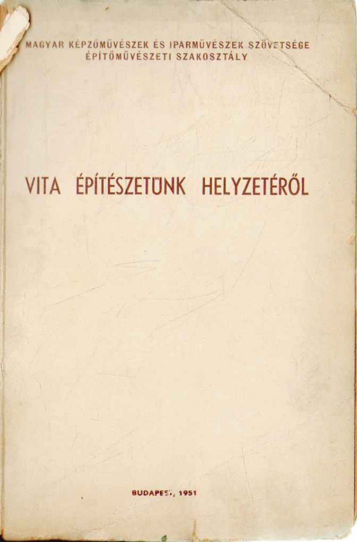 Vita építészetünk helyzetéről [antikvár]