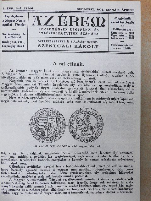 Alföldy András - Az érem 1922-1942 [antikvár]