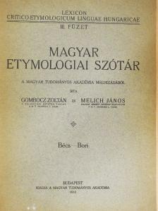 Gombocz Zoltán - Magyar etymologiai szótár III. (töredék) [antikvár]