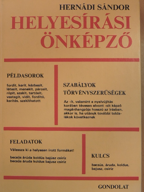 Hernádi Sándor - Helyesírási önképző [antikvár]