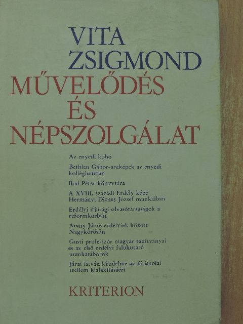 Vita Zsigmond - Művelődés és népszolgálat [antikvár]
