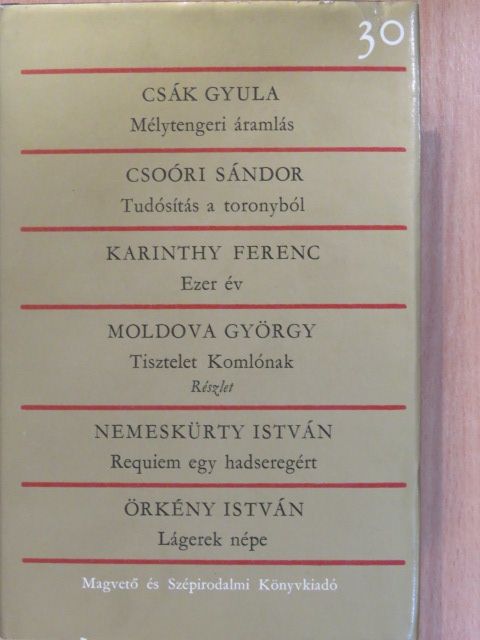 Csák Gyula - Mélytengeri áramlás/Tudósítás a toronyból/Ezer év/Tisztelet Komlónak/Requiem egy hadseregért/Lágerek népe (dedikált példány) [antikvár]