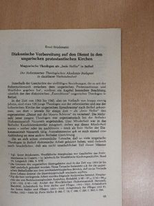 Ernst Brinkmann - Diakonische Vorbereitung auf den Dienst in den ungarischen protestantischen Kirchen [antikvár]