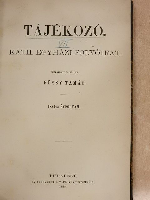 Tájékozó 1884. [antikvár]