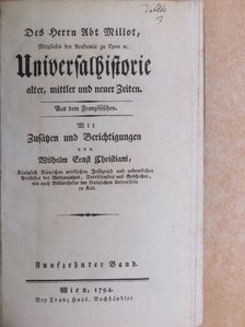 Claude François Xavier Millot - Universalhistorie alter, mittler und neuer Zeiten XV. (gótbetűs) [antikvár]