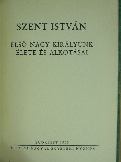 Dr. Belitzky János - Szent István [antikvár]