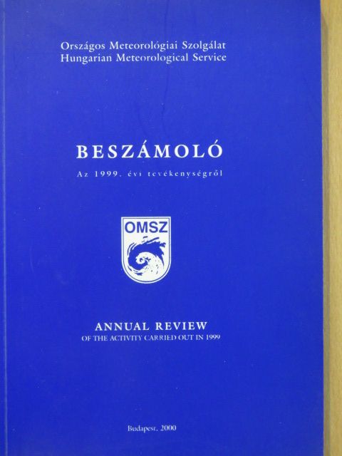 Bihari Zita - Beszámoló az 1999. évi tevékenységről [antikvár]