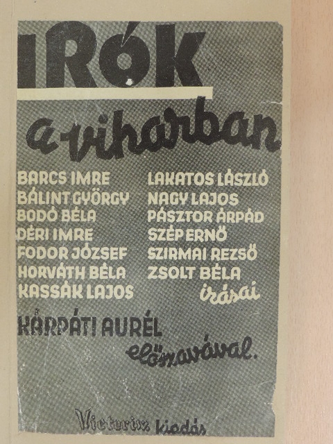 Bálint György - Irók a viharban [antikvár]