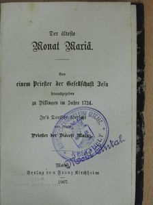 Der älteste Monat Maria (gótbetűs) [antikvár]