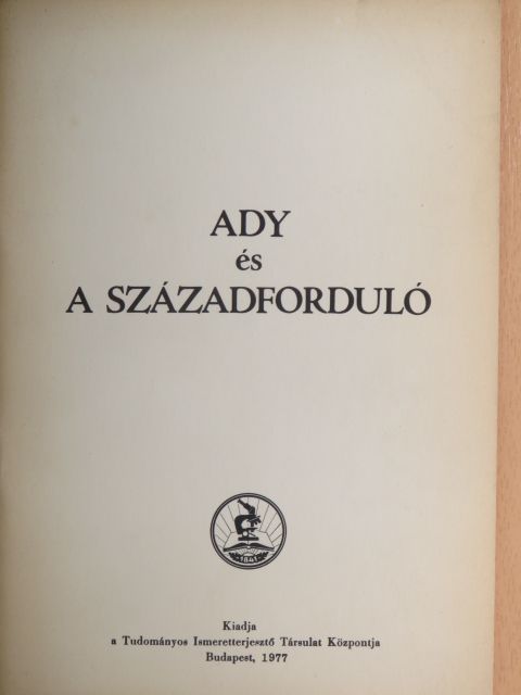 Hanák Péter - Ady és a századforduló [antikvár]