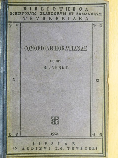 Comoediae Horatianae Tres. [antikvár]