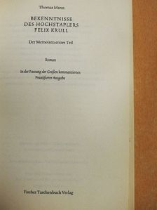 Thomas Mann - Bekenntnisse des Hochstaplers Felix Krull [antikvár]