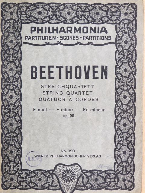 Beethoven - Streichquartett F moll [antikvár]