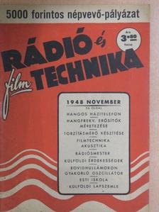Galánfy Ede - Rádió és filmtechnika 1948. november [antikvár]