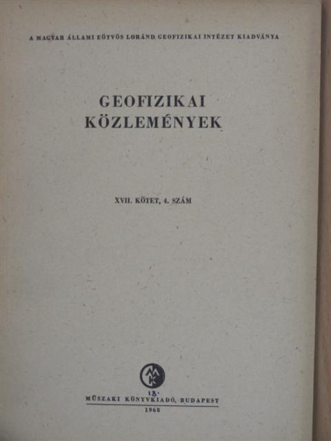 Le Minh Triet - Geofizikai Közlemények 1968/4. [antikvár]