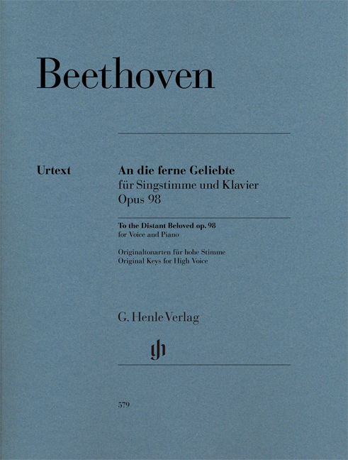 BEETHOVEN - AN DIE FERNE GELIEBTE FÜR SINGSTIMME UND KLAVIER OP.98 URTEXT (H.LÜHNING)