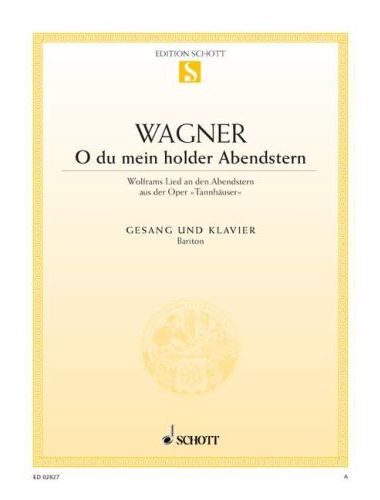 WAGNER,R. - O DU MEIN HOLDER ABENDSTERN WOLFRAM LIED AUS DER TANHAEUSER BARITON ANTIKVÁ