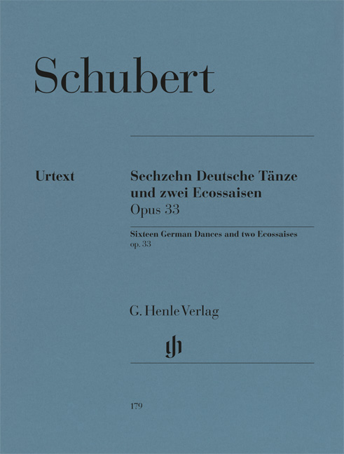 Franz Schubert - SECHSZEHN DEUTSCHE TAENZE UND ZWEI ECOSSAISEN OP.33 FÜR KLAVIER URTEXT