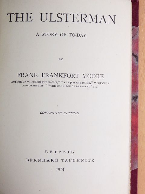 Frank Frankfort Moore - The Ulsterman [antikvár]