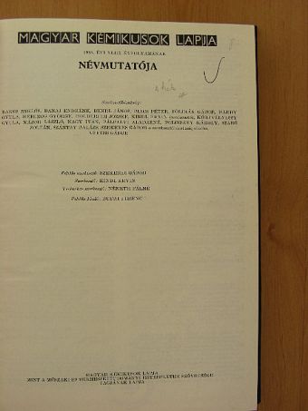 Adonyi Zoltán - Magyar Kémikusok Lapja 1988. január-december [antikvár]