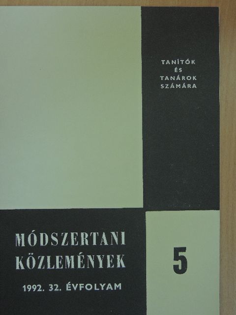 Dr. Györke Zoltán - Módszertani közlemények 1992/5. [antikvár]