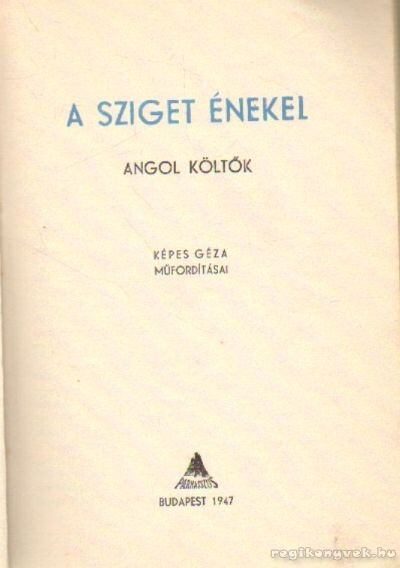 A sziget énekel [antikvár]