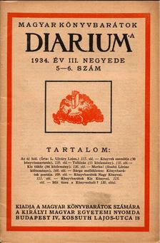 Czakó Elemér - Diarium 1934/5-6. [antikvár]