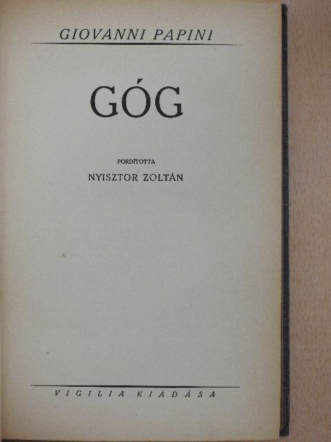 Giovanni Papini - Góg [antikvár]