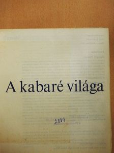 Ján L. Kalina - A kabaré világa [antikvár]