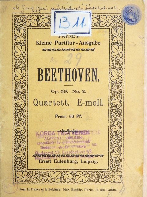 Beethoven - Quartett No. 8. E-moll [antikvár]