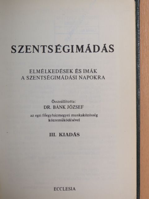 Szentségimádás [antikvár]
