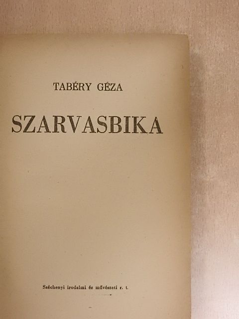 Tabéry Géza - Szarvasbika [antikvár]