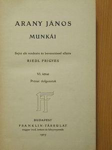 Arany János - Arany János munkái VI. [antikvár]