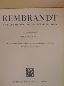 Richard Graul - Rembrandt [antikvár]