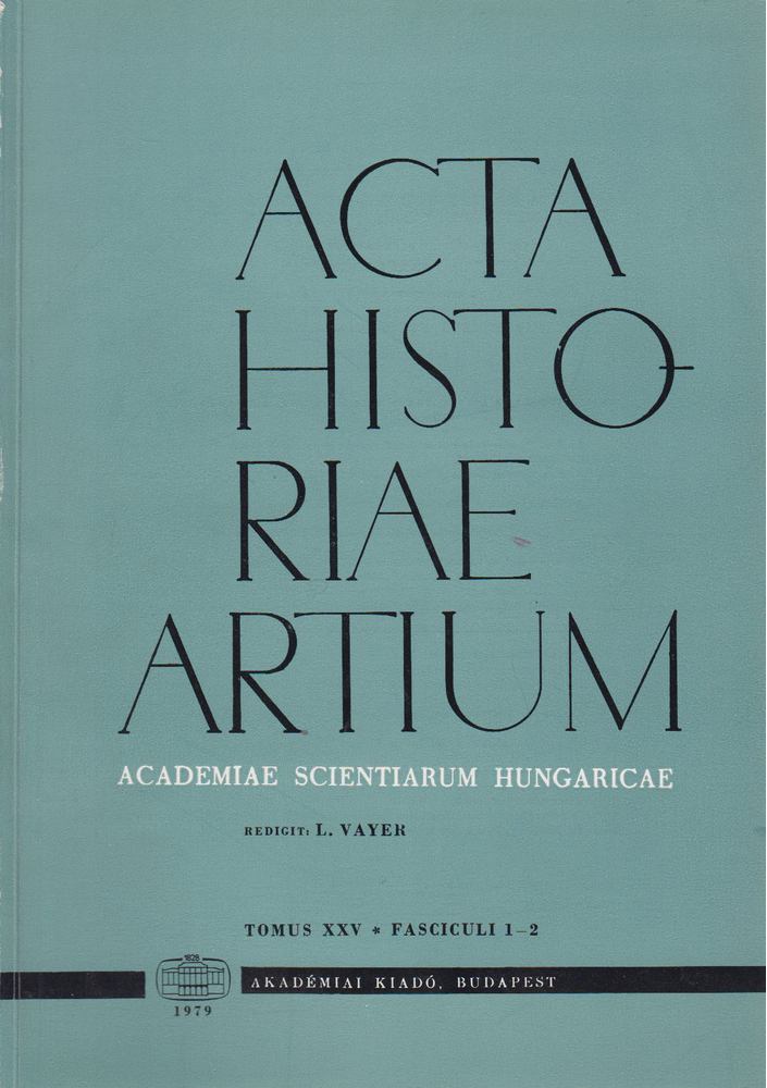 Vayer Lajos - Acta Historiae Artium - Tomus XXV 1-2 [antikvár]