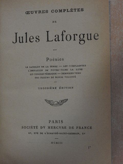 Jules Laforgue - Poésies [antikvár]